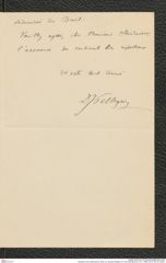 Nachlass Franz Steindachner, Brief von Jacques Pellegrin an Franz Steindachner (13.11.1909), Inv.Nr. 387.02, Seite 3